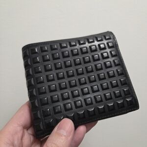 Balenciaga Black Studded Leather Bifold Wallet | Authentic